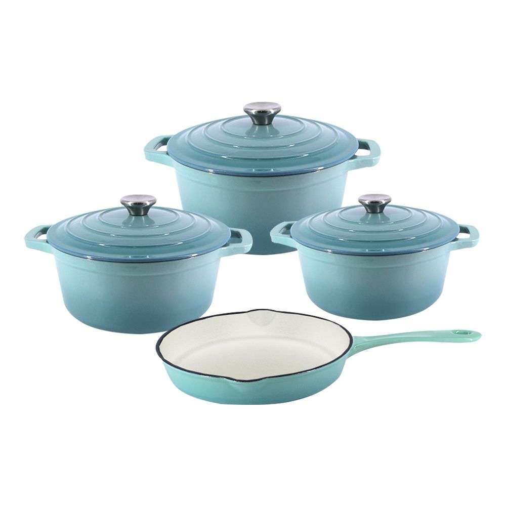 Cast Iron Dutch Oven Cookware Pot 7 Pcs Set