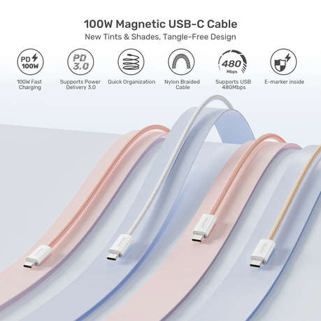 Unitek - C14141A Series | 100W Magnetic PD3.0 Fast Charging Type-C 1M Cable - Unitek - C14141A Se...