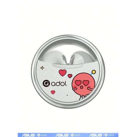 ASUS Adol- Wireless Earbuds With Rotatable Case - White