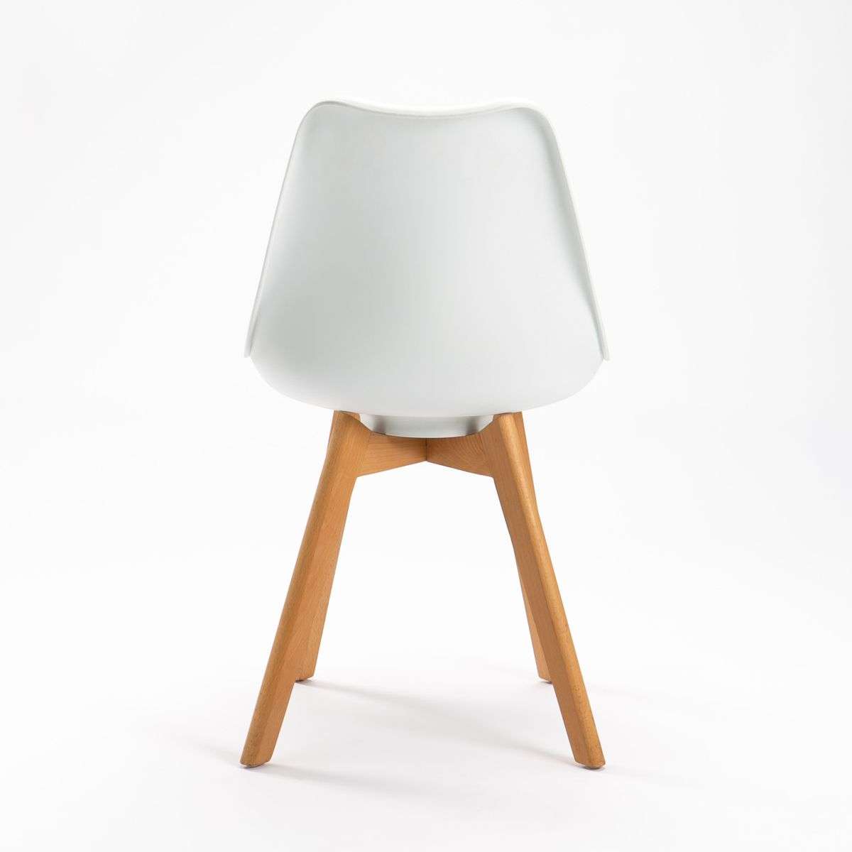 Emily Wooden Leg Dining Chair - White