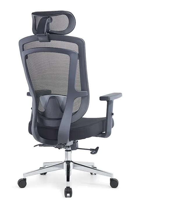 Office Chairs - Ergonomic Mesh with Headrest - Black Colour