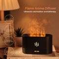 Simulation Flame Light Aromatherapy Diffuser - Black