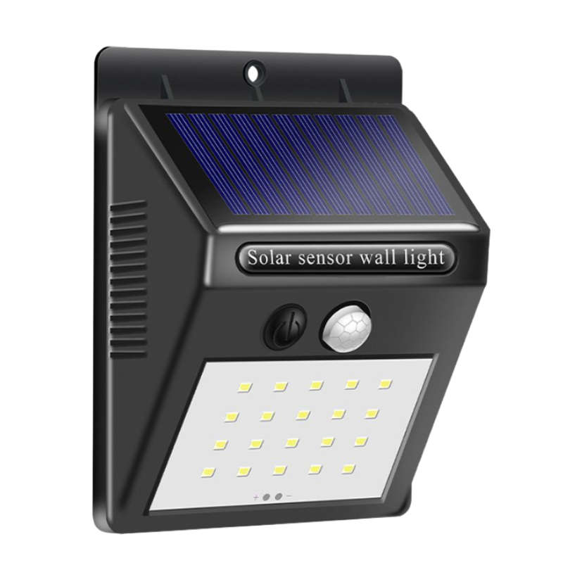 Solar powered LED wall light