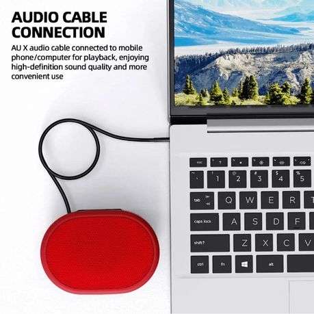 HP - BTS01 - Portable Bluetooth Speaker Hi-Fi Surround Sound - Red