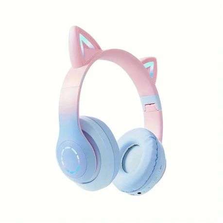 Cat Ear Headphones with LED lights- Foldable