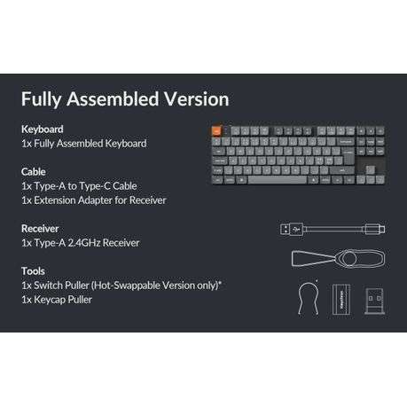 Keychron - K1 Max QMK/VIA 80% Wireless Custom Mechanical Keyboard | RED Switches - Keychron - K1 ...