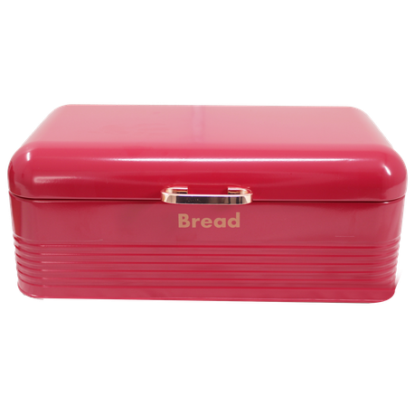 Retro Design Two Loaf Bread Bin with 3 Piece Matching Canister Set - Red (PLEASE READ DESCRIPTION)