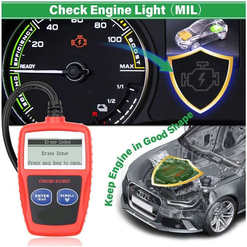 OBD-II Car Fault Detector Code Reader OBD Scanner Diagnostic Tool for Automobile & Cars