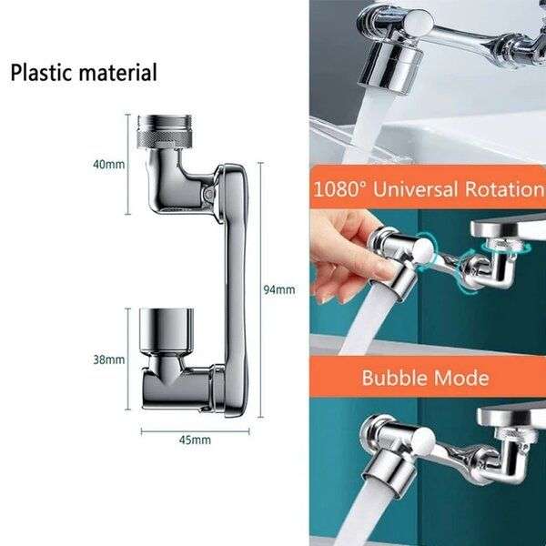 Splash Head Faucet 1080° Rotation with Dual Water Flow