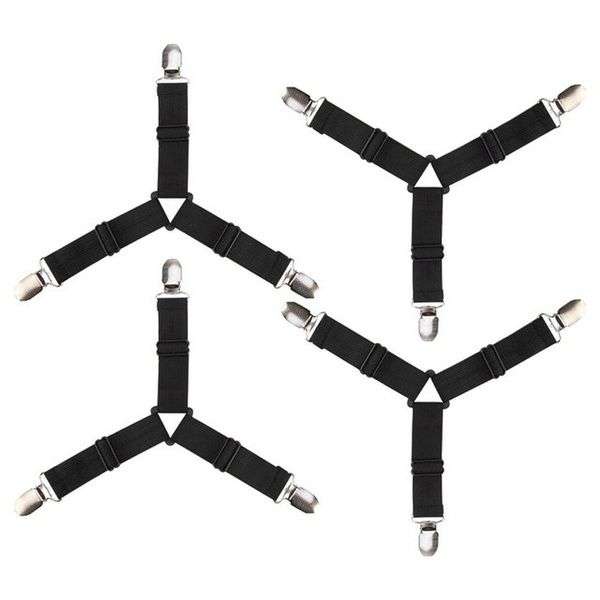 4 pcs Triangle Elastic Bed Sheet Clips