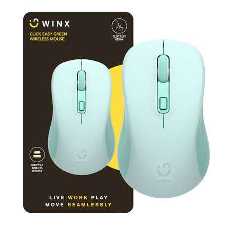 WINX - Click Easy 1600DPI 2.4GHz Wireless Mouse - Green - WINX - Click Easy 1600DPI 2.4GHz Wirele...