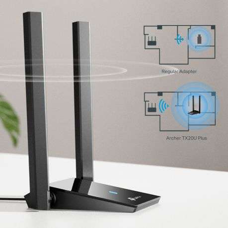 Tp-Link - ArcherTX20U Plus AX1800 Dual Antenna High Gain Wireless USB Adapter - Tp-Link - ArcherT...