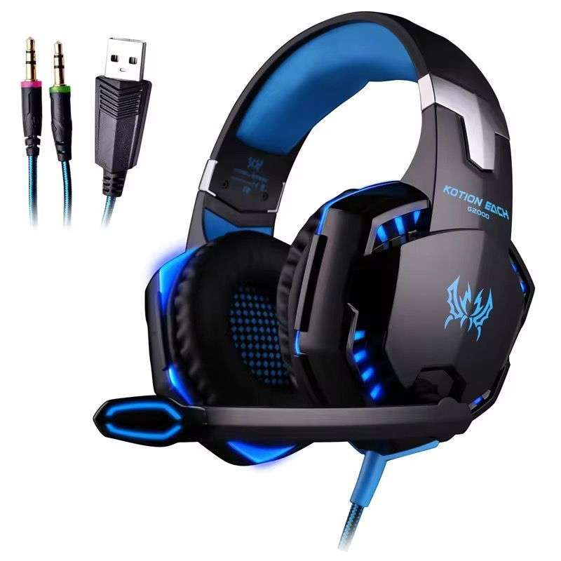 Gaming Headphones With Mic + LED Light- Noise Canceling Pro Headsets - (GC