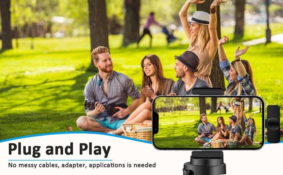 Professional Dual Wireless Microphone IOS ALL Mini Portable Mic K9