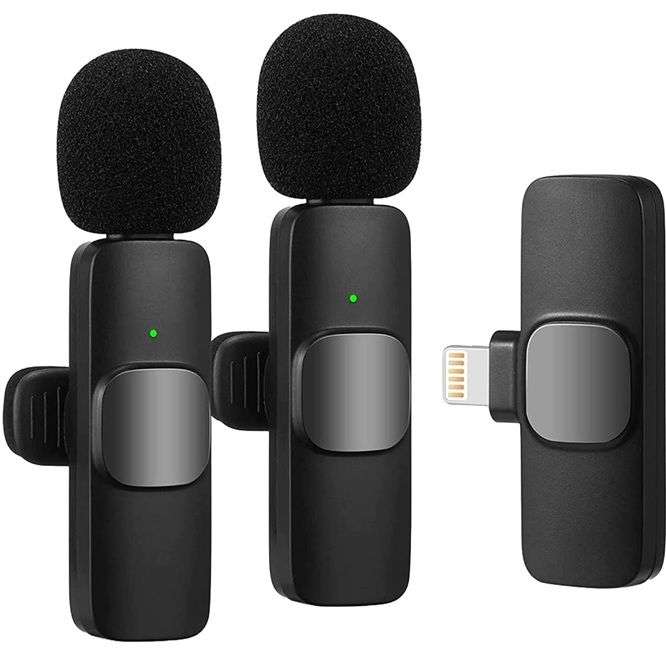 Professional Dual Wireless Microphone IOS ALL Mini Portable Mic K9