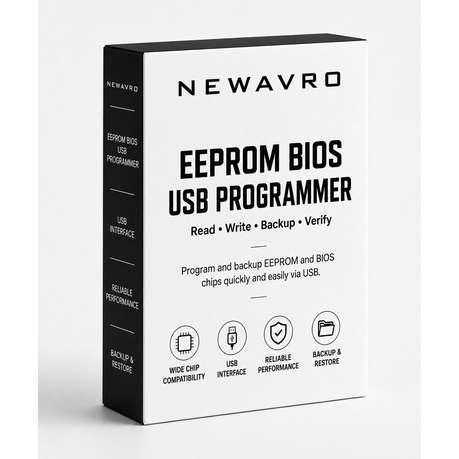 Newavro EEPROM BIOS USB Programmer CH341A+ SOIC8 Clip +1.8V + SOIC8 Adapter