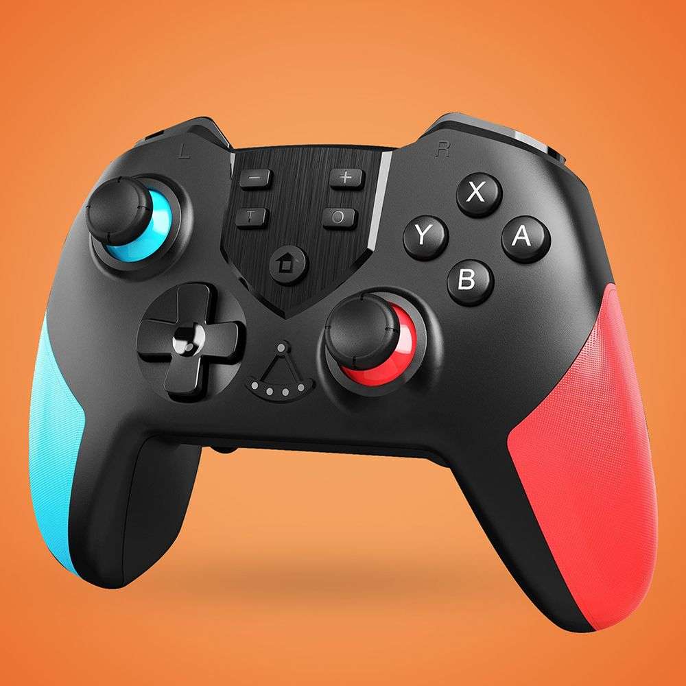 T-23 Double Shock Red/Blue Wireless Controller for Nintendo Switch & N Lite - No Retail Packaging