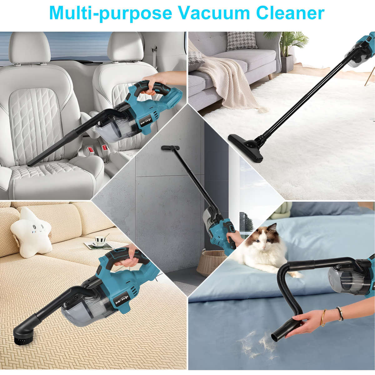 Brushless Motor Lithium Battery Rechargeable Vacuum Cleaner 400W