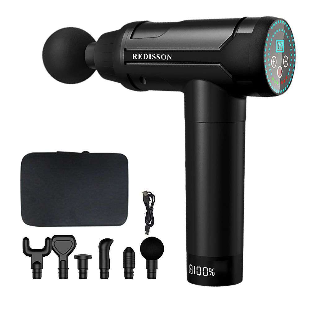 Massage Gun - Deep Tissue Percussion Handheld Body Back Muscle Massager - Black