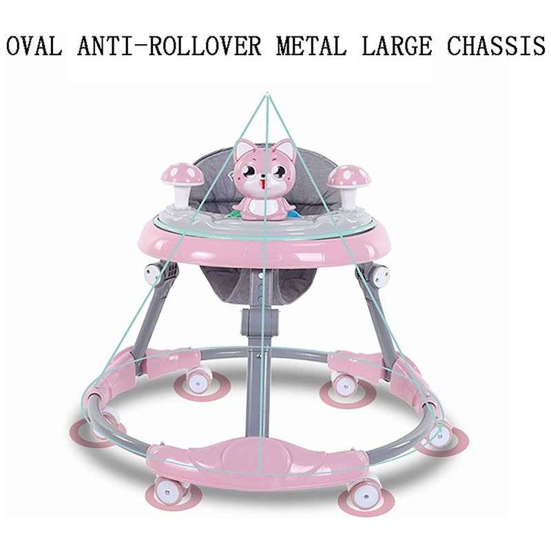 Universal Wheels Foldable Baby Walker (various colors)