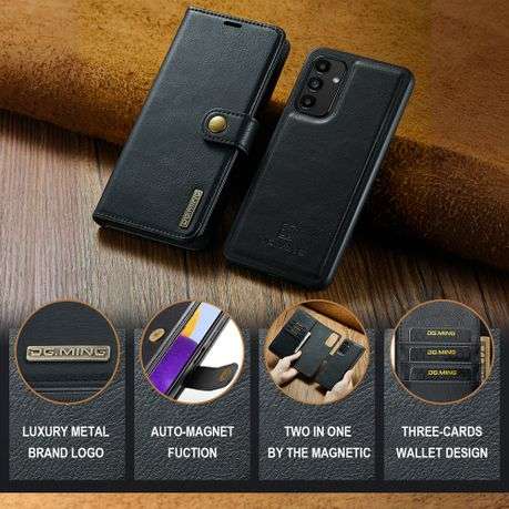 Detachable leather wallet case for Samsung iPhone Huawei