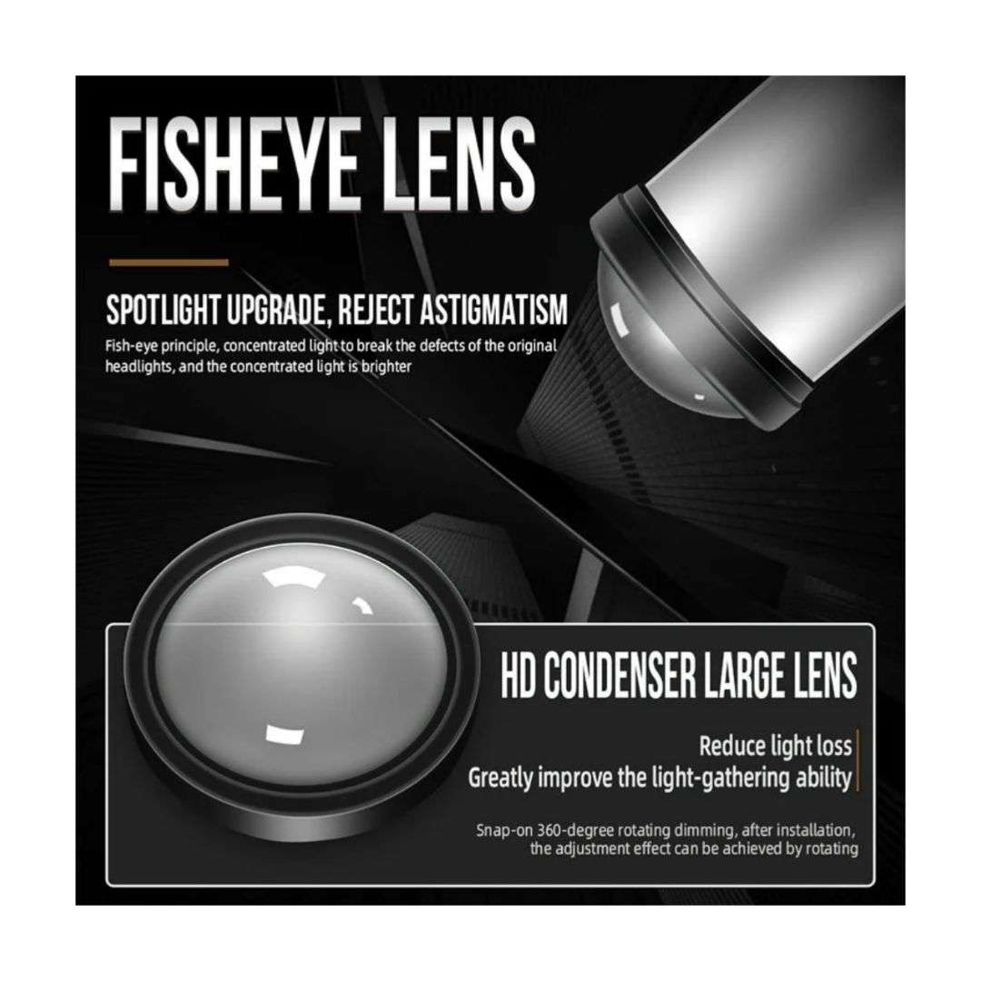 H4 14000LM 70W Mini Lens LED Projector Headlight Bulbs -CSP Chip, Pack of 2
