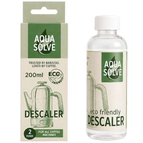 Aqua Solve - Coffee Machine Liquid Descaler (200ml/2 Doses) - Eco Friendly - Aqua Solve - Coffee ...