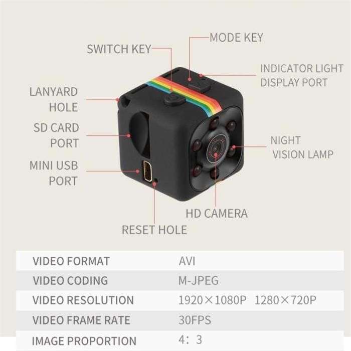 Full HD Mini Spy Sports Camera Andowl