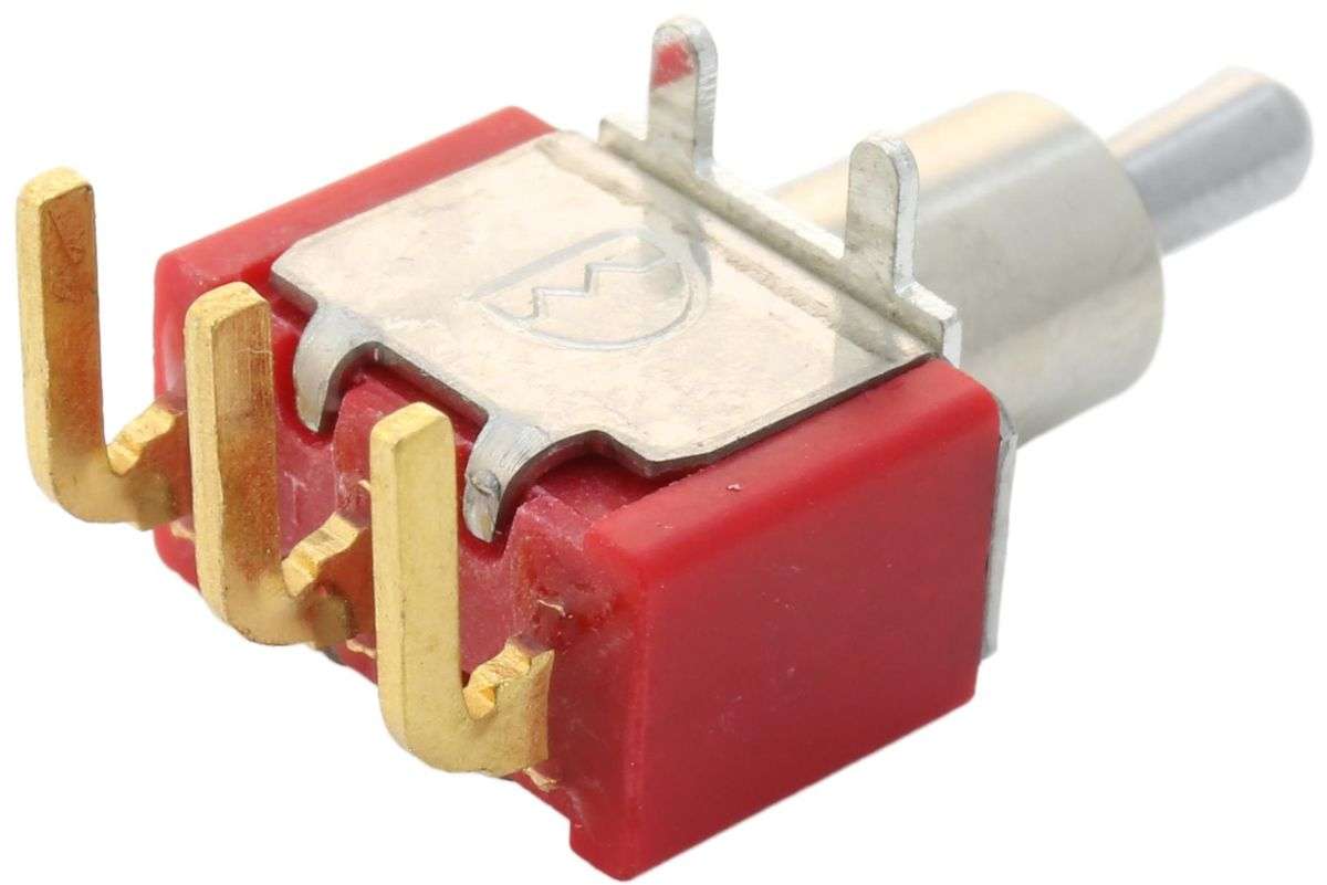 Multicomp Pro (1MS4T2B4M6RE) Toggle Switch, (On)-Off-(On), SPDT, 100 mA