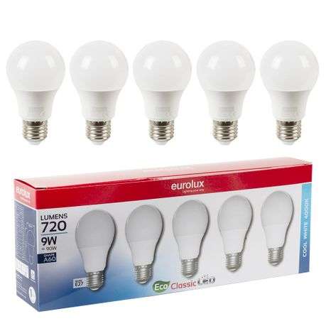 Eurolux - 9W A60 B22 LED - 5 pack - Eurolux - 9W A60 B22 LED - 5 pack