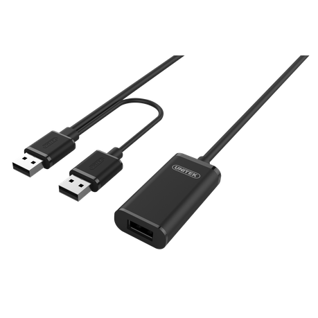 Unitek - USB 2.0 Active Extension Cable - Black - 10 m - Unitek - USB 2.0 Active Extension Cable ...