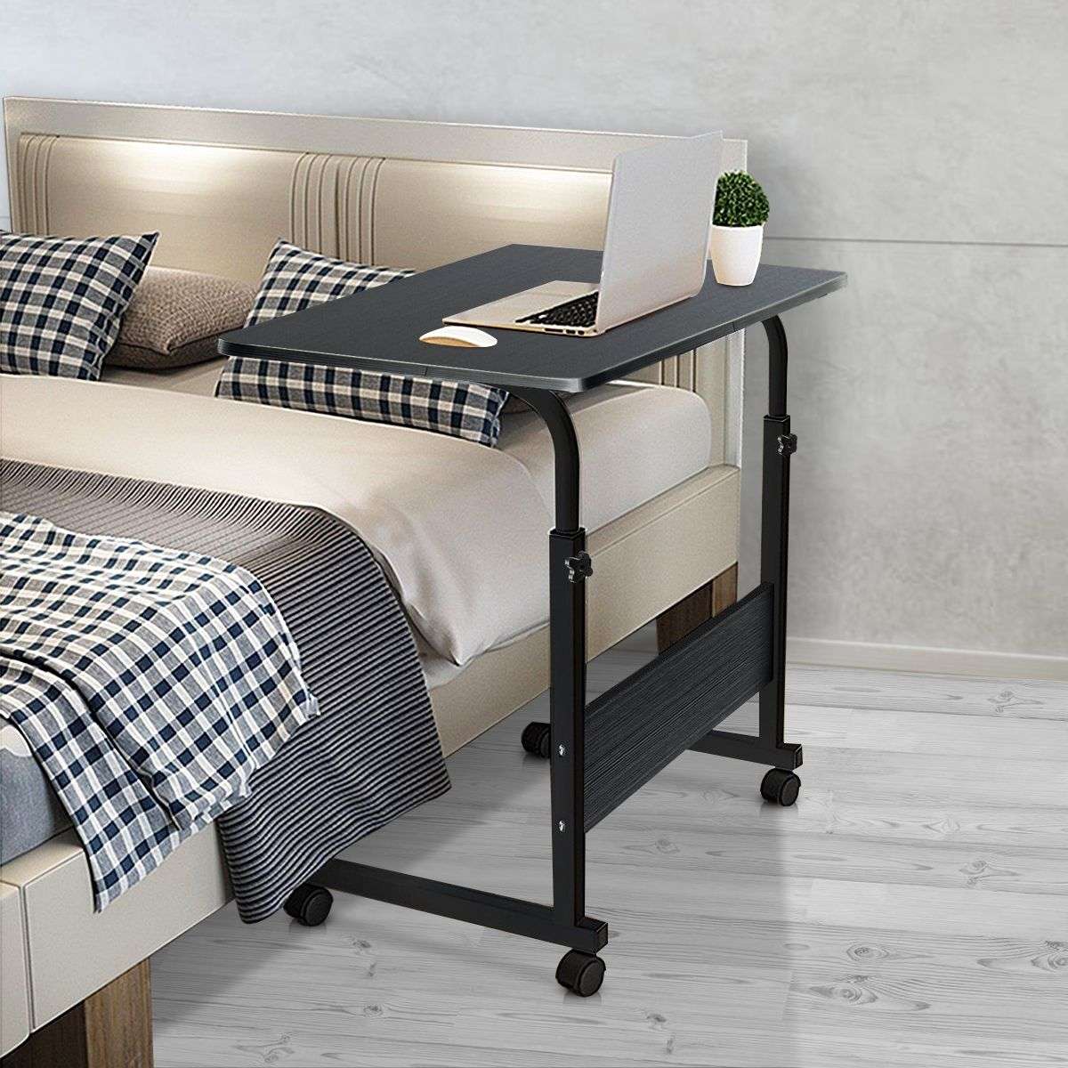 Multifunctional Adjustable Computer Desk Table & Bedside Table With Wheels