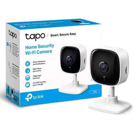 Tp-Link - Tapo TC60 Home Security Wi-Fi Camera with 1080p HD, Night Vision - Tp-Link - Tapo TC60 ...