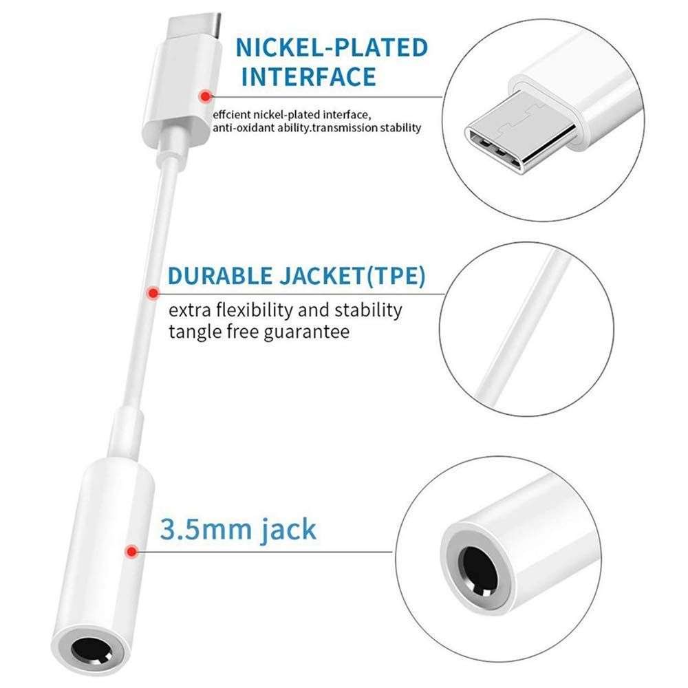 Type-C to 3.5mm AUX Earphone Cable Adapter
