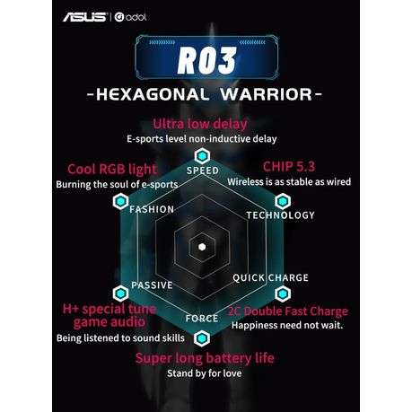 ASUS Adol - Wireless Touch Control Earbuds With Sound Isolation - Black