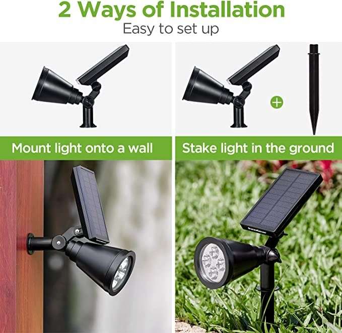 OCO Lifes Advanced Waterproof Solar Powered Outdoor Spotlight