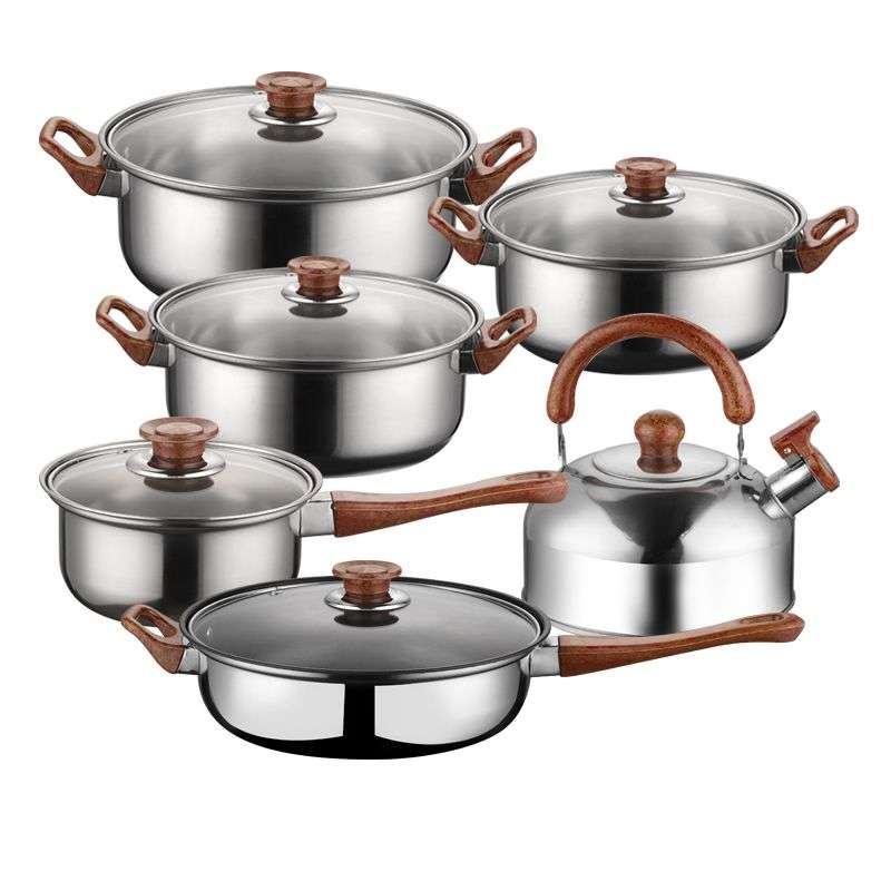 12 Piece Premium Stainless Steel Cookware Set