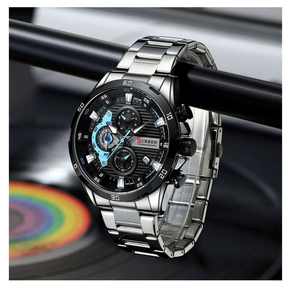 Curren 8402 Stainless Steel Chronograph Watch