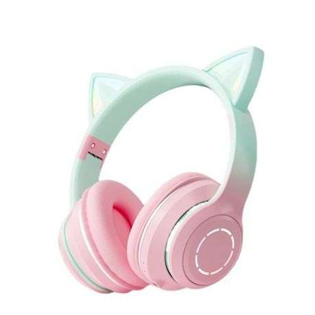 Cat Ear Headphones with LED lights- Foldable