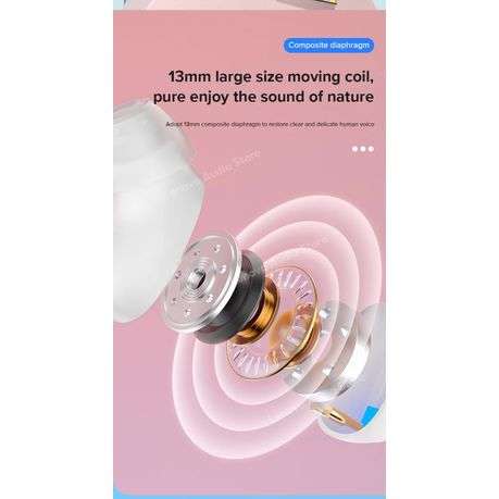 Lenovo - XT62 -Transparent Design Wireless Noise Cancelling Earphones- Pink