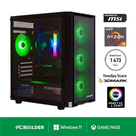 PCBuilder - Ryzen 5 5600GT Defender Windows 11 Gaming PC - PCBuilder - Ryzen 5 5600GT Defender Wi...