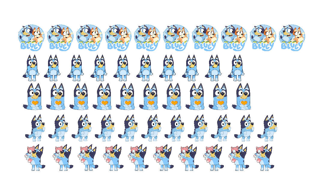 Bluey Sticker Pack - Pack of 50 Stickers