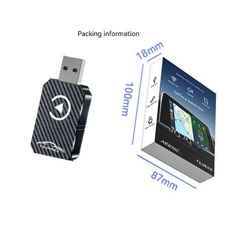 Wireless CarPlay and Android Auto Adapter for Compatible Vehicles - AEENC