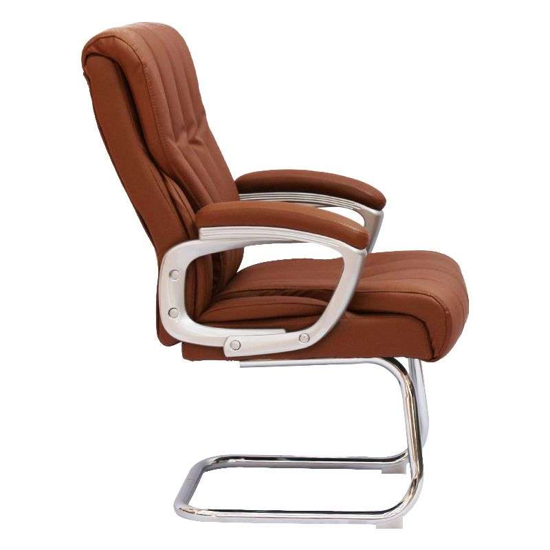 Visitor Executive Office Chairs - PU Leather Finish - Brown Colour