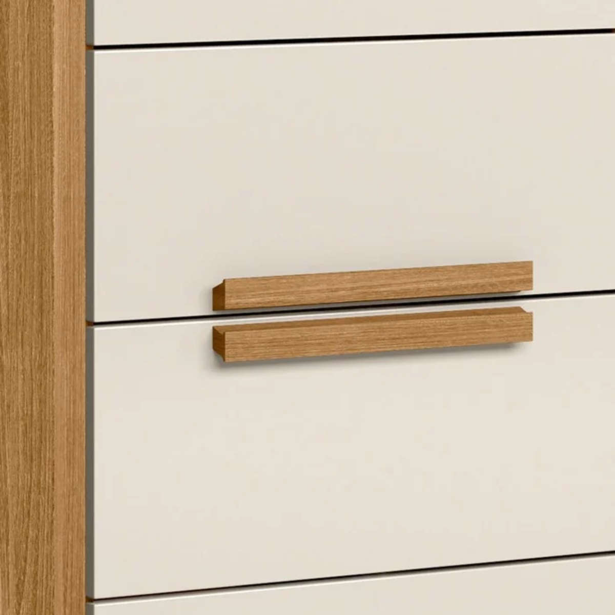 Modern 2 Drawer Bedside Table - White
