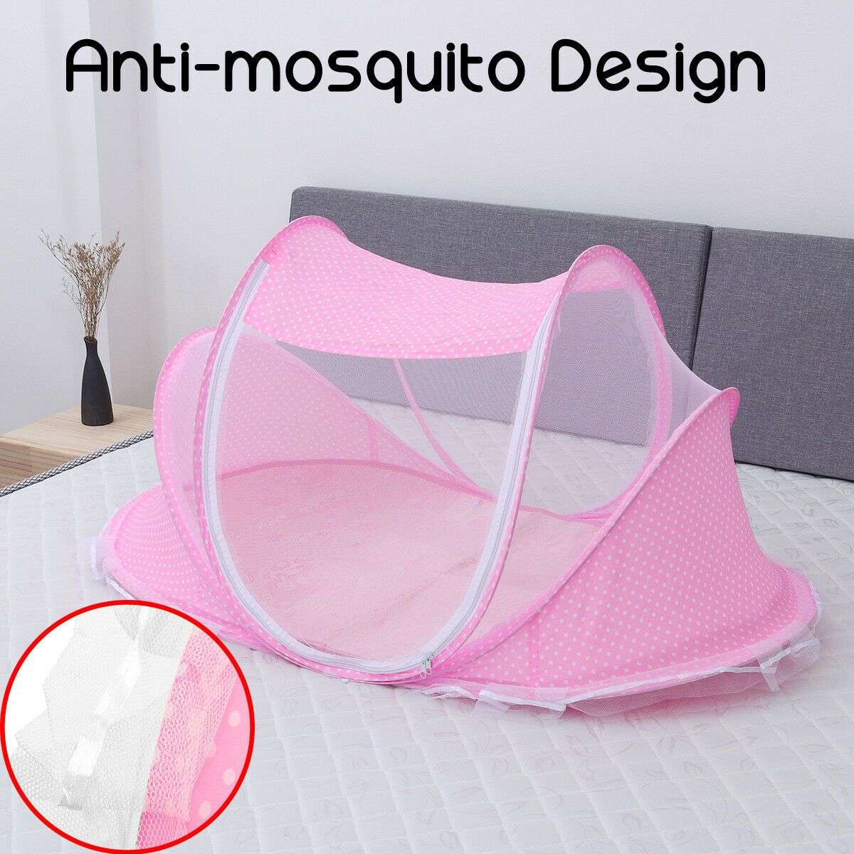 Portable Folding Infant Newborn Baby Anti-Mosquito Cradle Bed Tent