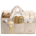 TopikaKids Baby Diaper Organizer, Changing Table Storage, Car Organizer - Ivory