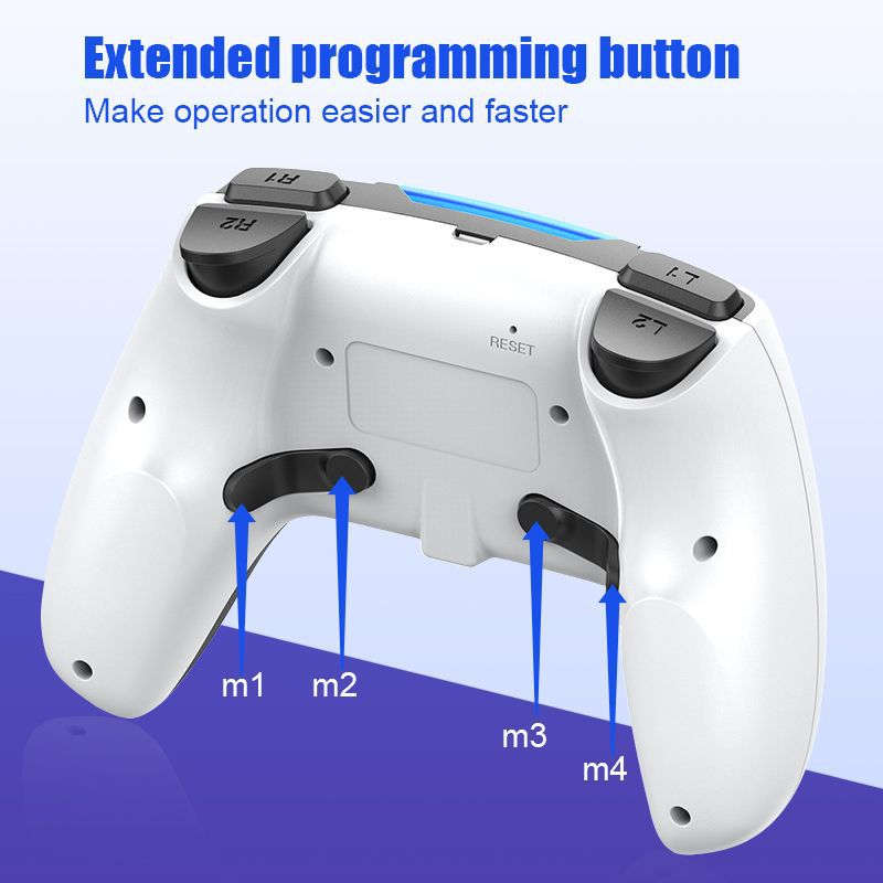 White Pro Gaming Controller for PS4/PC/Android P-02