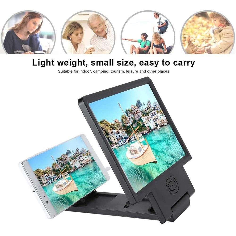 3D Mobile Phone Screen Video Magnifier Enlarge Amplifier & Speaker-Black ***UNBOXED DEAL***