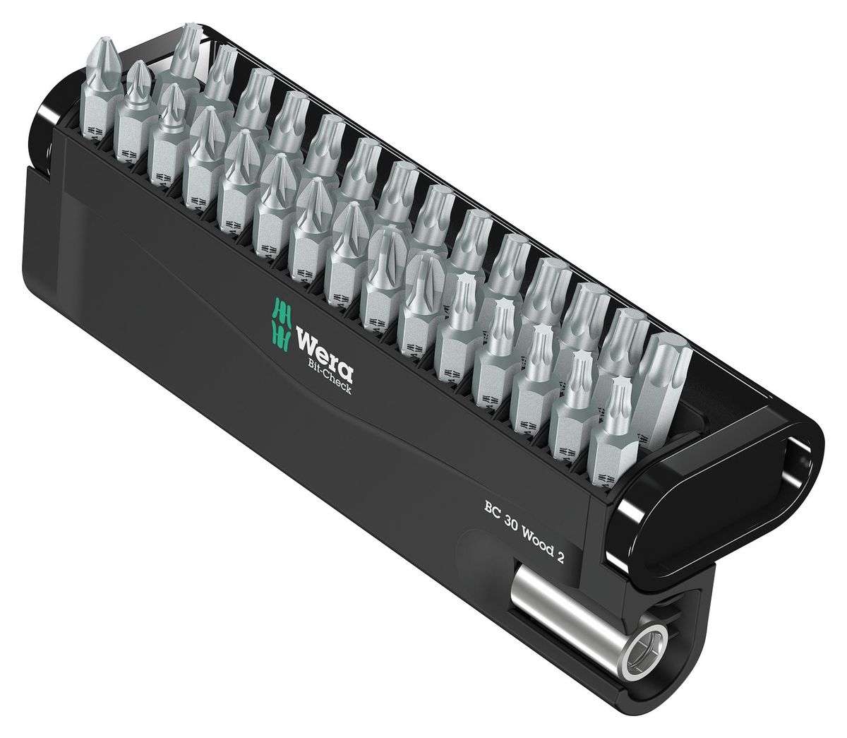 Wera (05057432001) Bit Set, Phillips, Pozidrive, Torx, 30 Piece